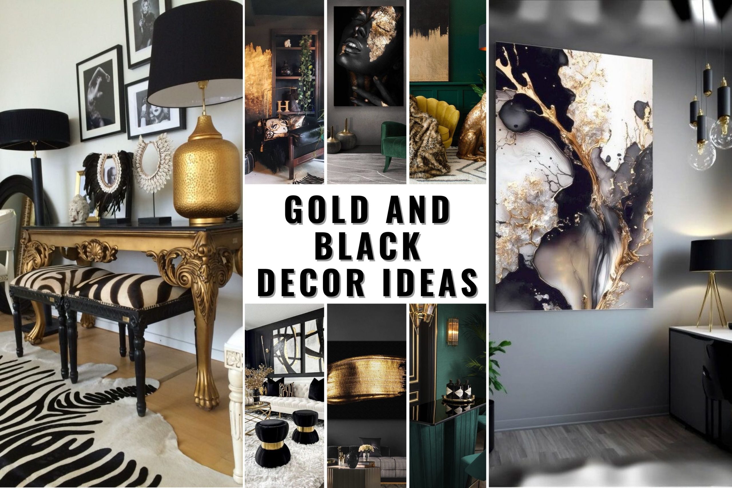 30 Gold and Black Decor Ideas to Elevate Your Home with Luxury and