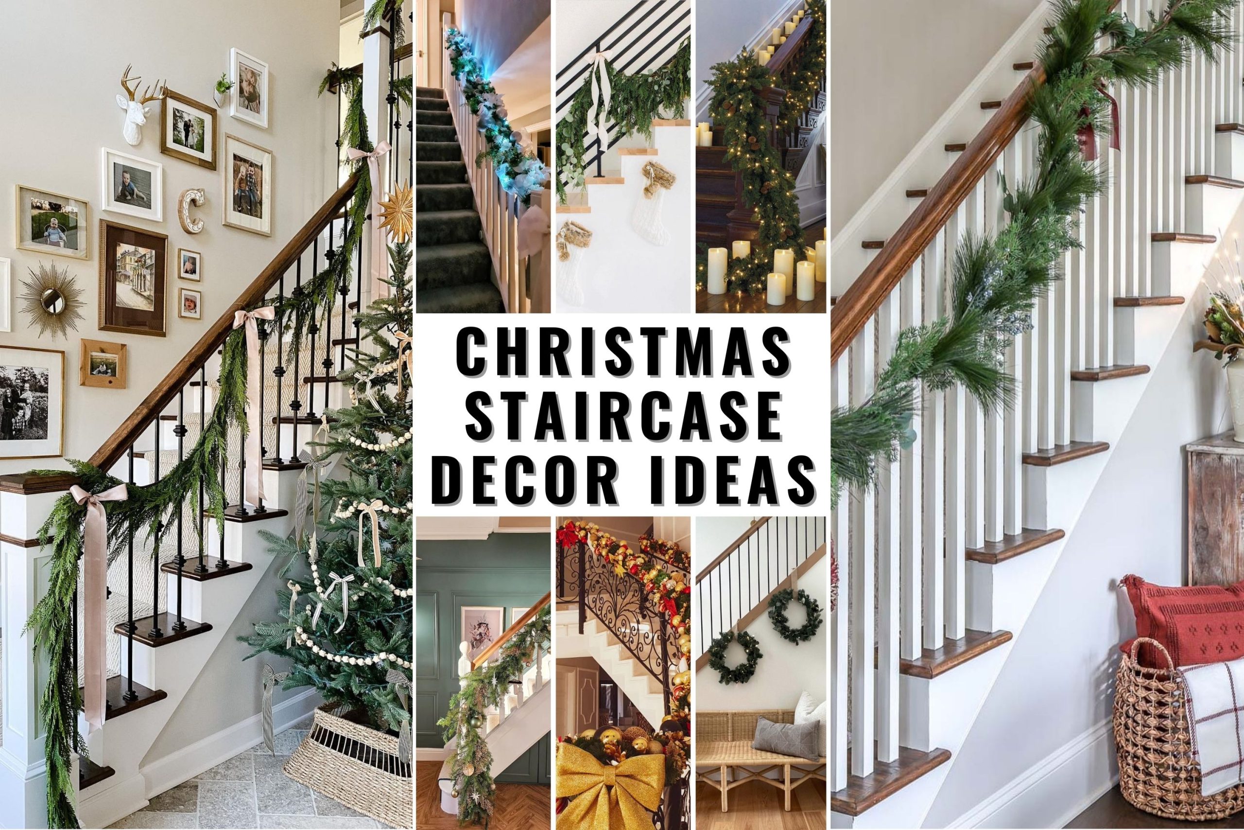 25 Christmas Staircase Decor Ideas That Will Transform Your Home Into a ...