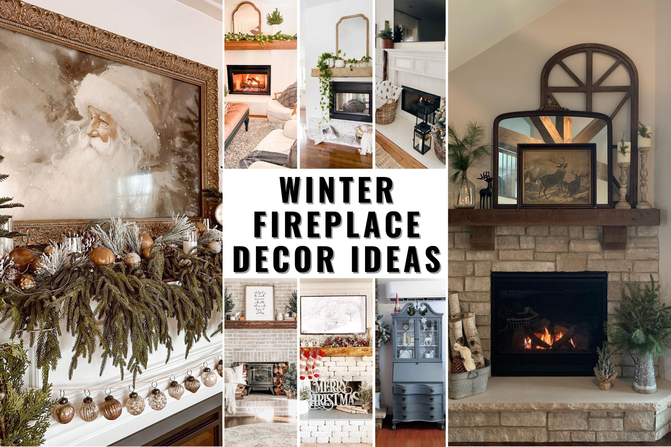 28 Winter Fireplace Decor Ideas to Create a Cozy, Festive, and Inviting