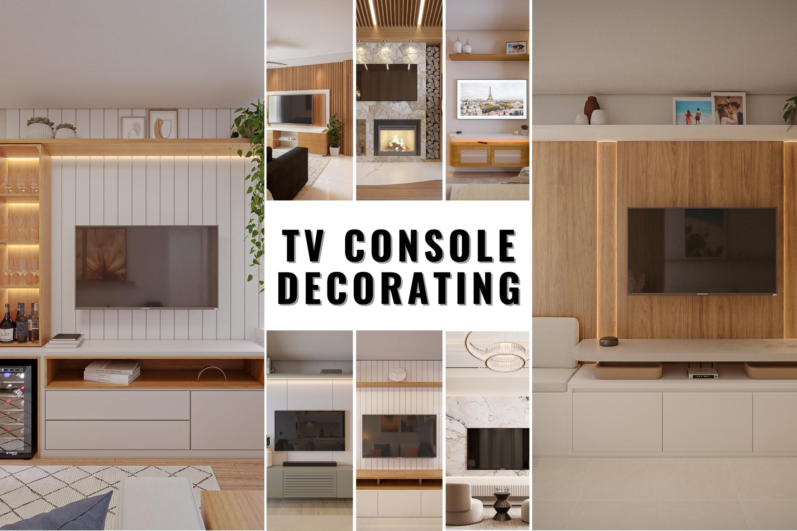 25 TV Console Decorating Ideas to Elevate Your Living Room with Modern ...