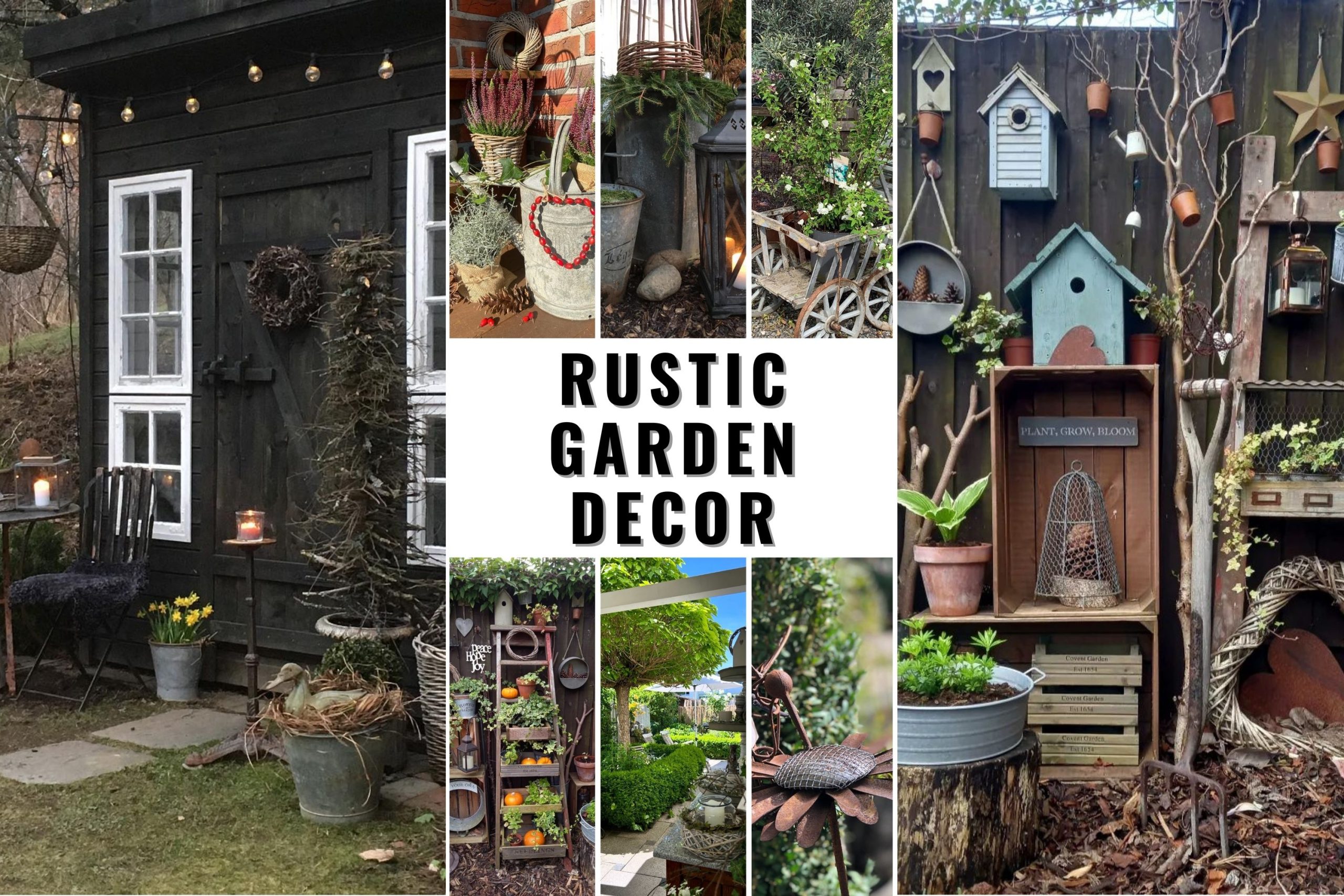 30 Rustic Garden Decor Ideas to Transform Your Outdoor Space into a ...