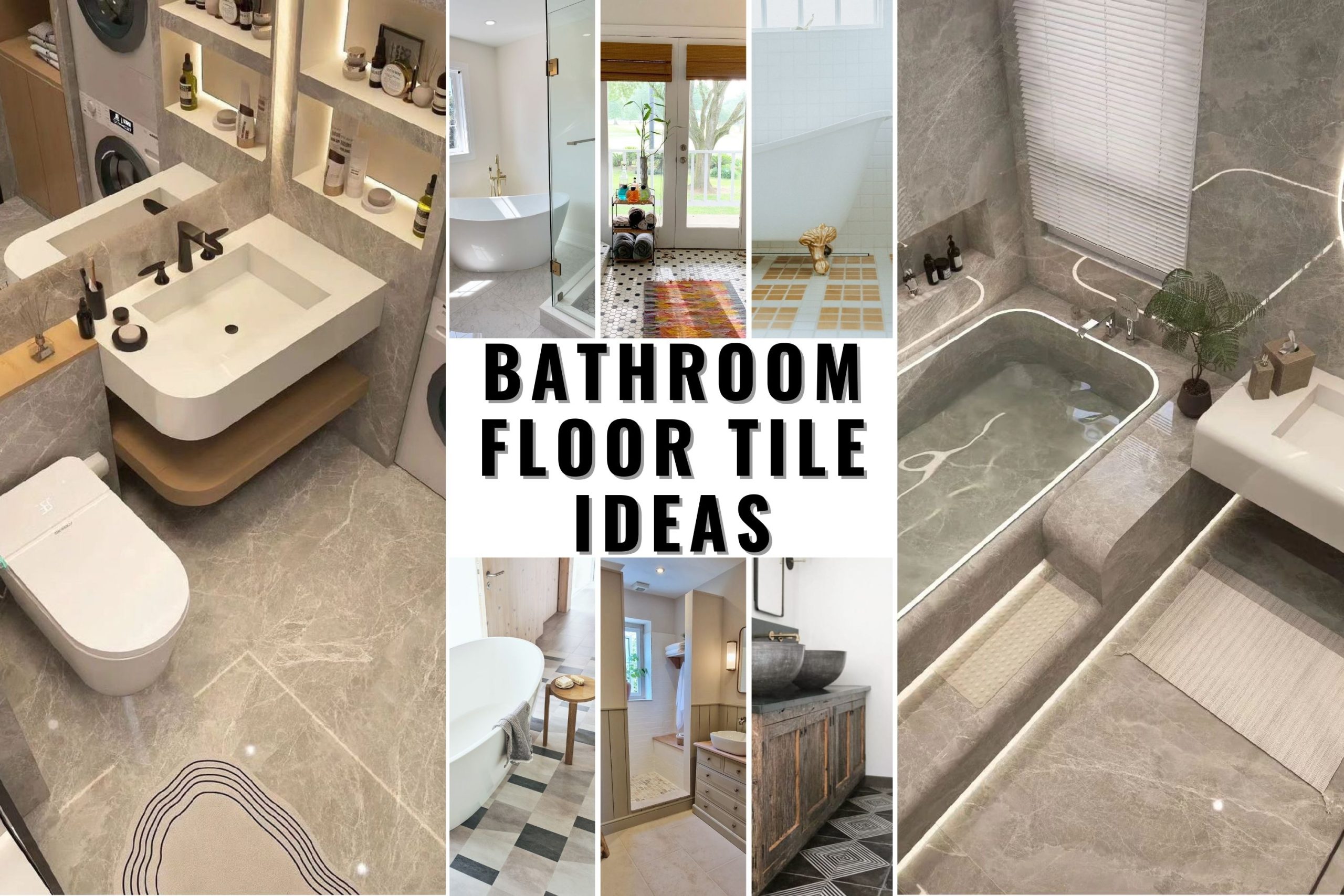 30 Bathroom Floor Tile Ideas: From Modern Elegance to Timeless Patterns ...