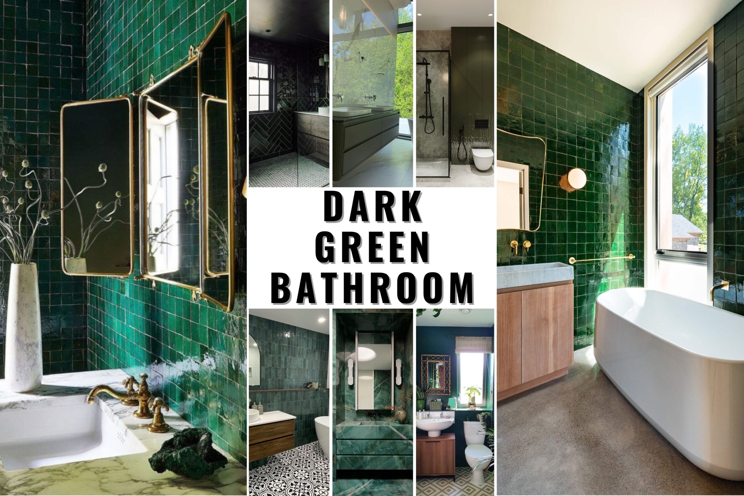 25 Dark Green Bathroom Ideas: Elegant Designs for a Stylish Remodel ...