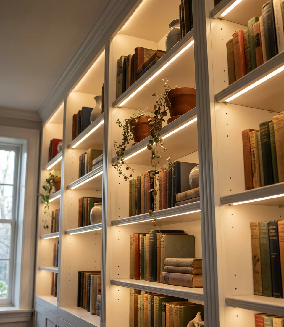 Built-In Shelves for a Custom Living Room Look 2