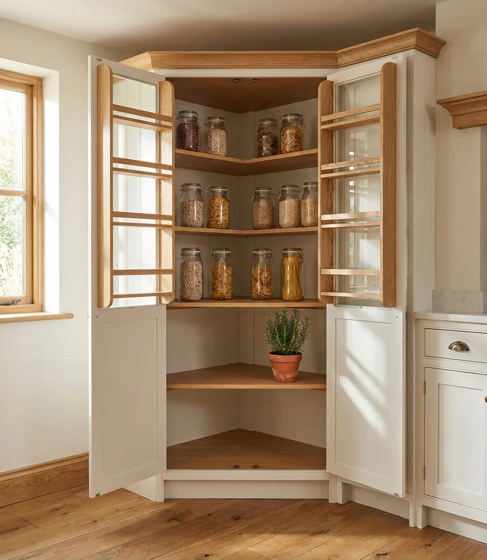 Corner Pantry Cabinet Ideas With Glass Doors 2