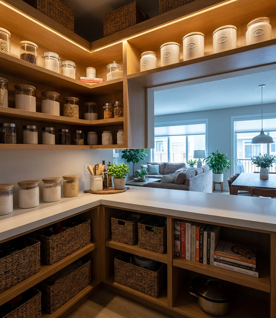 Corner Pantry Ideas for the Open-Concept Kitchen 2