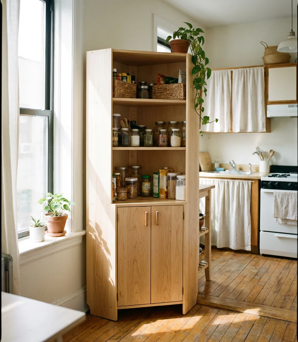 Corner Pantry Unit Ideas for Rental Kitchens 1