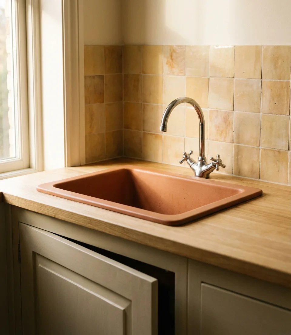 Drop-In Sink in a Retro Kitchen Refresh 2