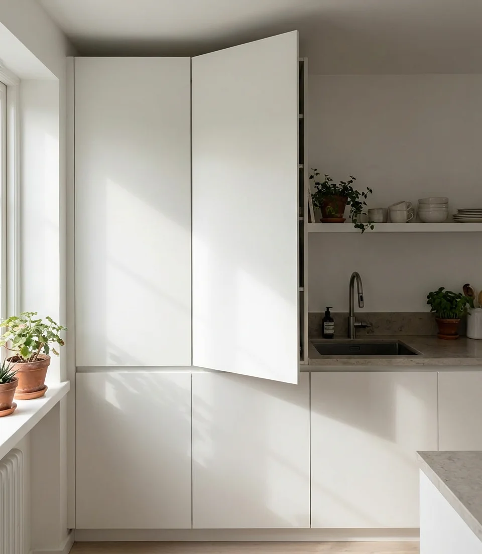 Hidden Sink Behind a Cabinet Panel 1