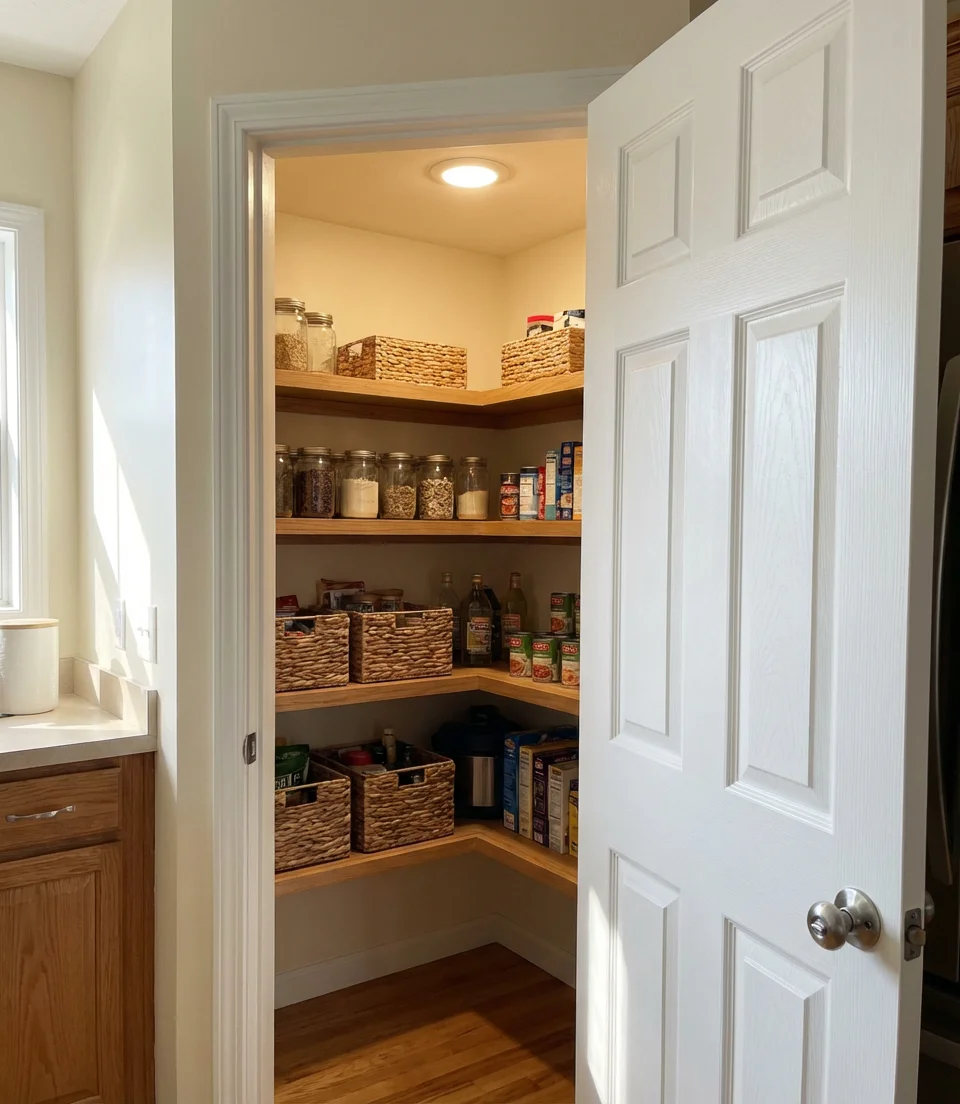 How to Build a Corner Pantry From Scratch 2