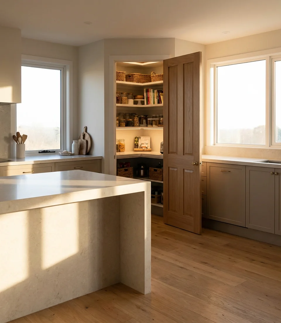 Ideas Layout for a Corner Pantry With an Island 1