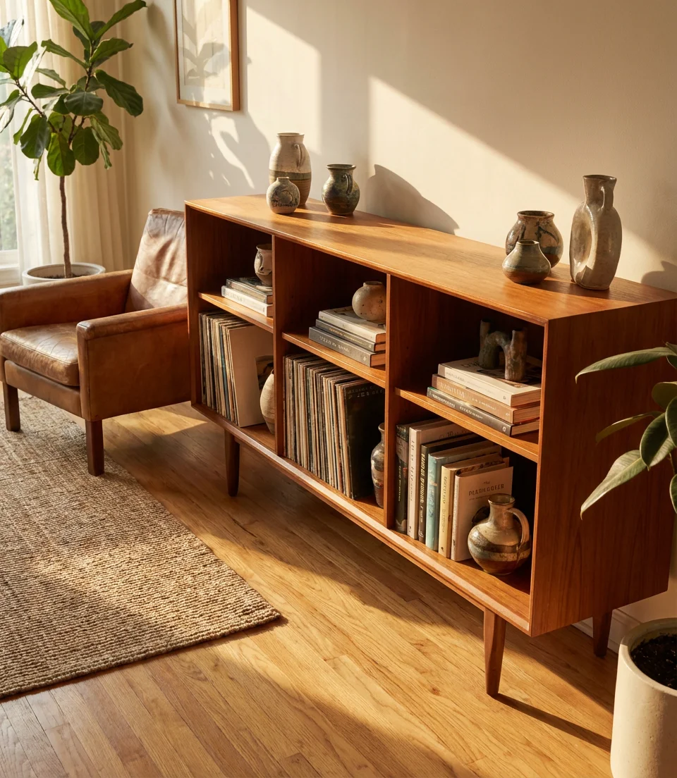 Mid-Century Modern Shelving Unit 1