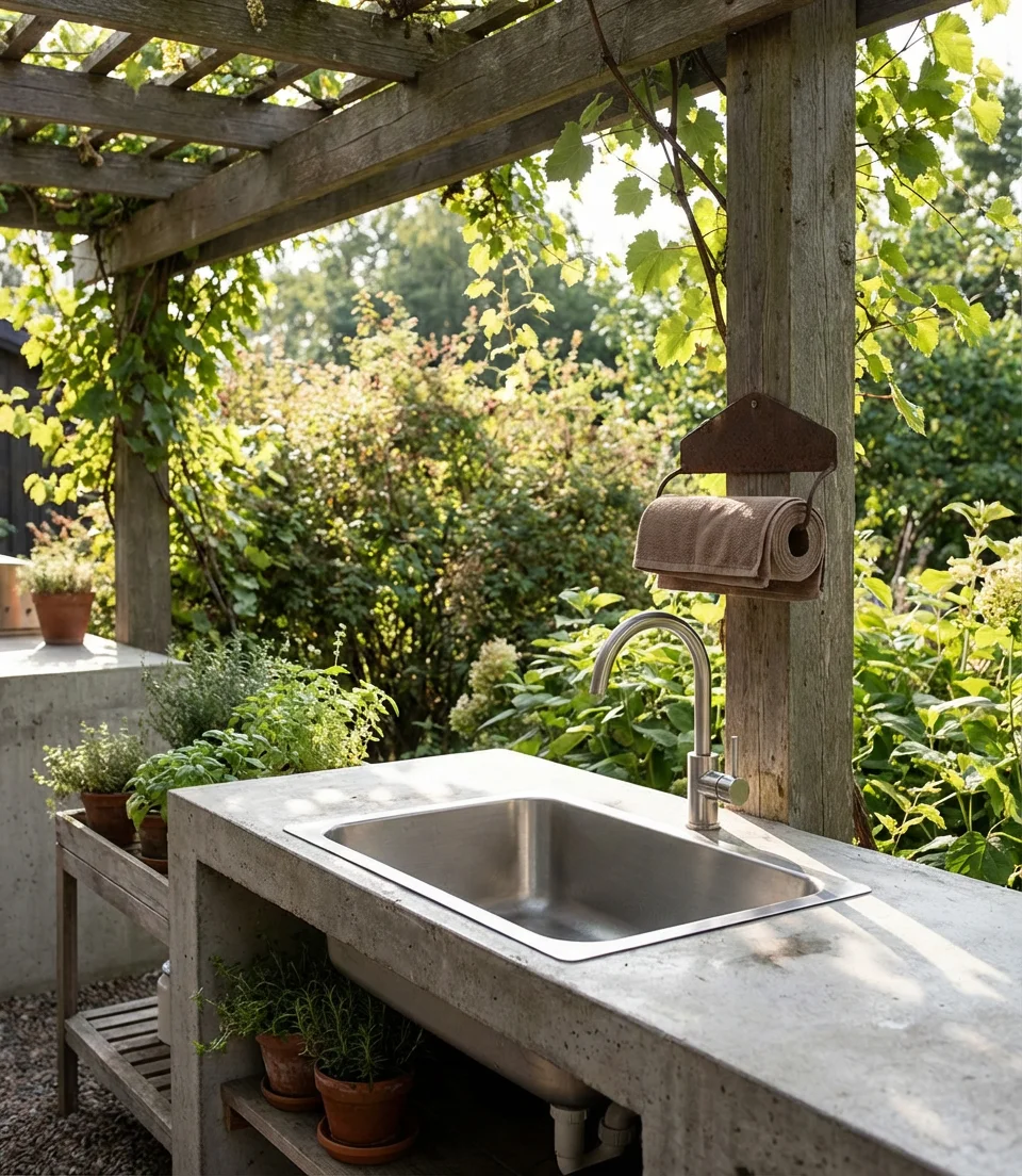 Outdoor Kitchen Sink Station for Backyard Entertaining 1