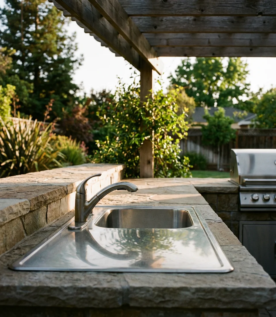 Outdoor Kitchen Sink Station for Backyard Entertaining 2