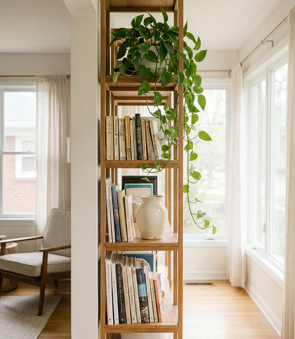 Shelving Unit as a Room Divider 2