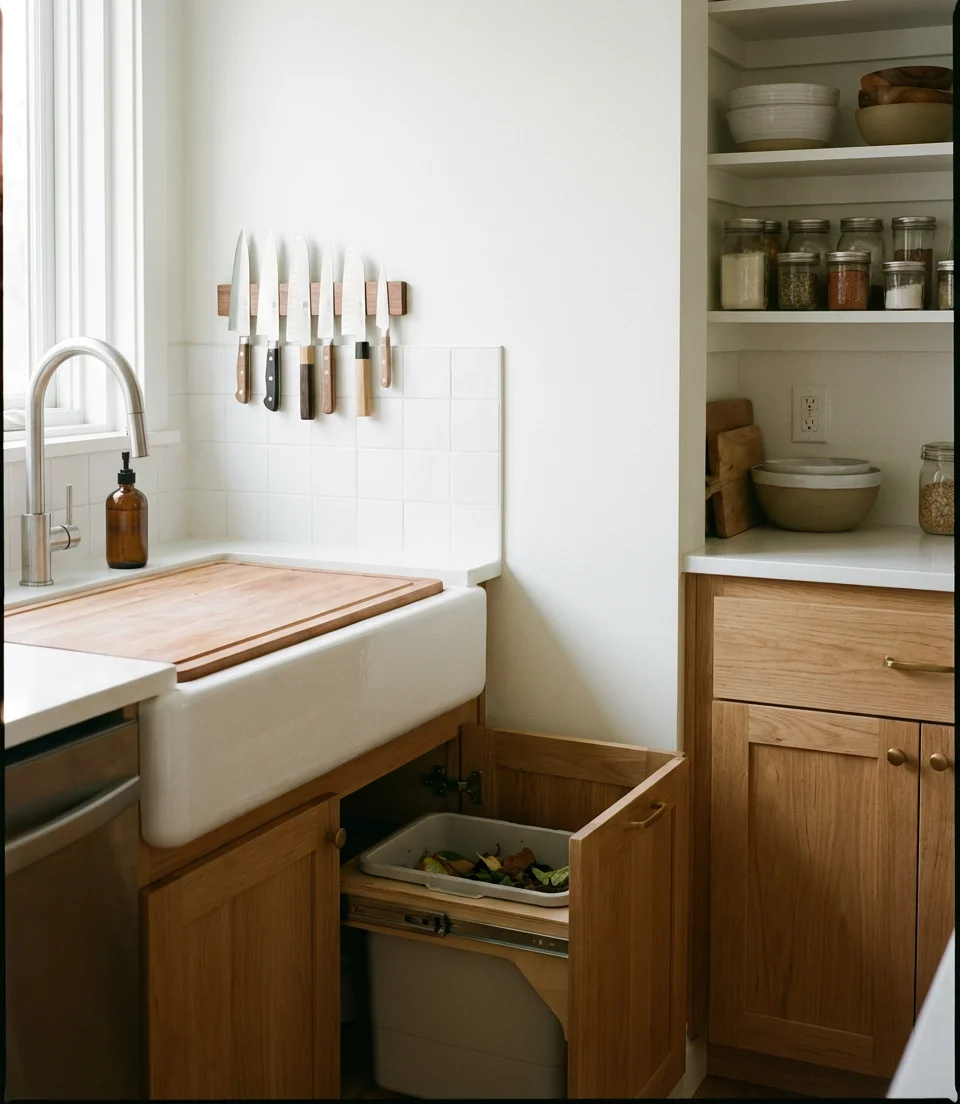 Smart Sink Adjacent Prep Zone with Integrated Cutting Board 1