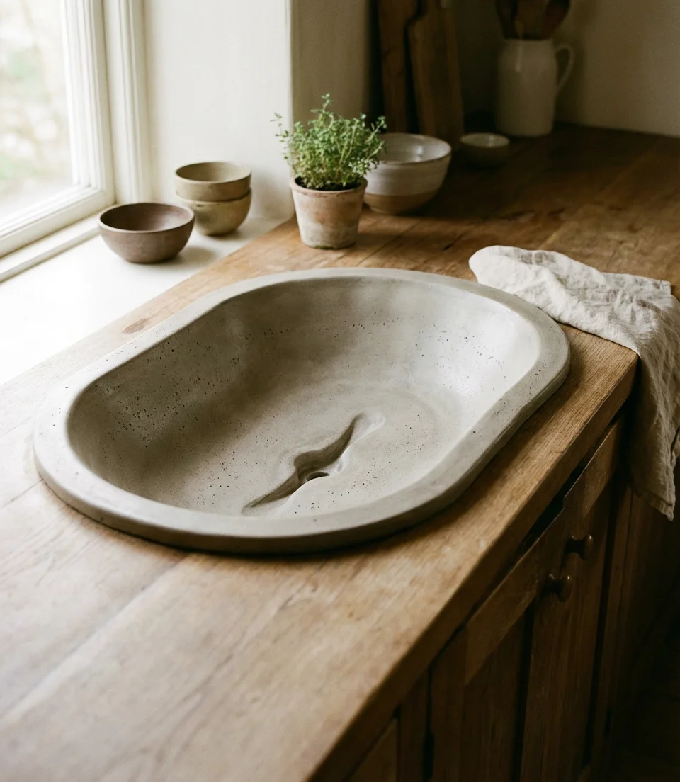 Unique Concrete Sink as an Artistic Statement 1