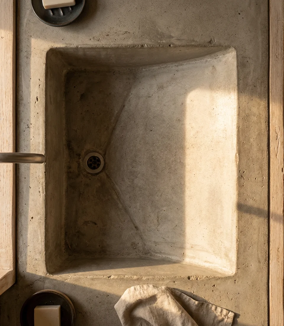 Unique Concrete Sink as an Artistic Statement 2