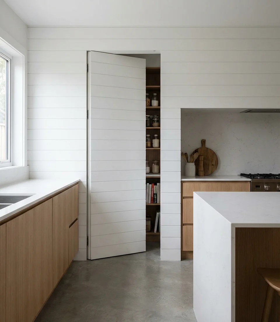 Walk-In Corner Pantry With a Hidden Entry 1