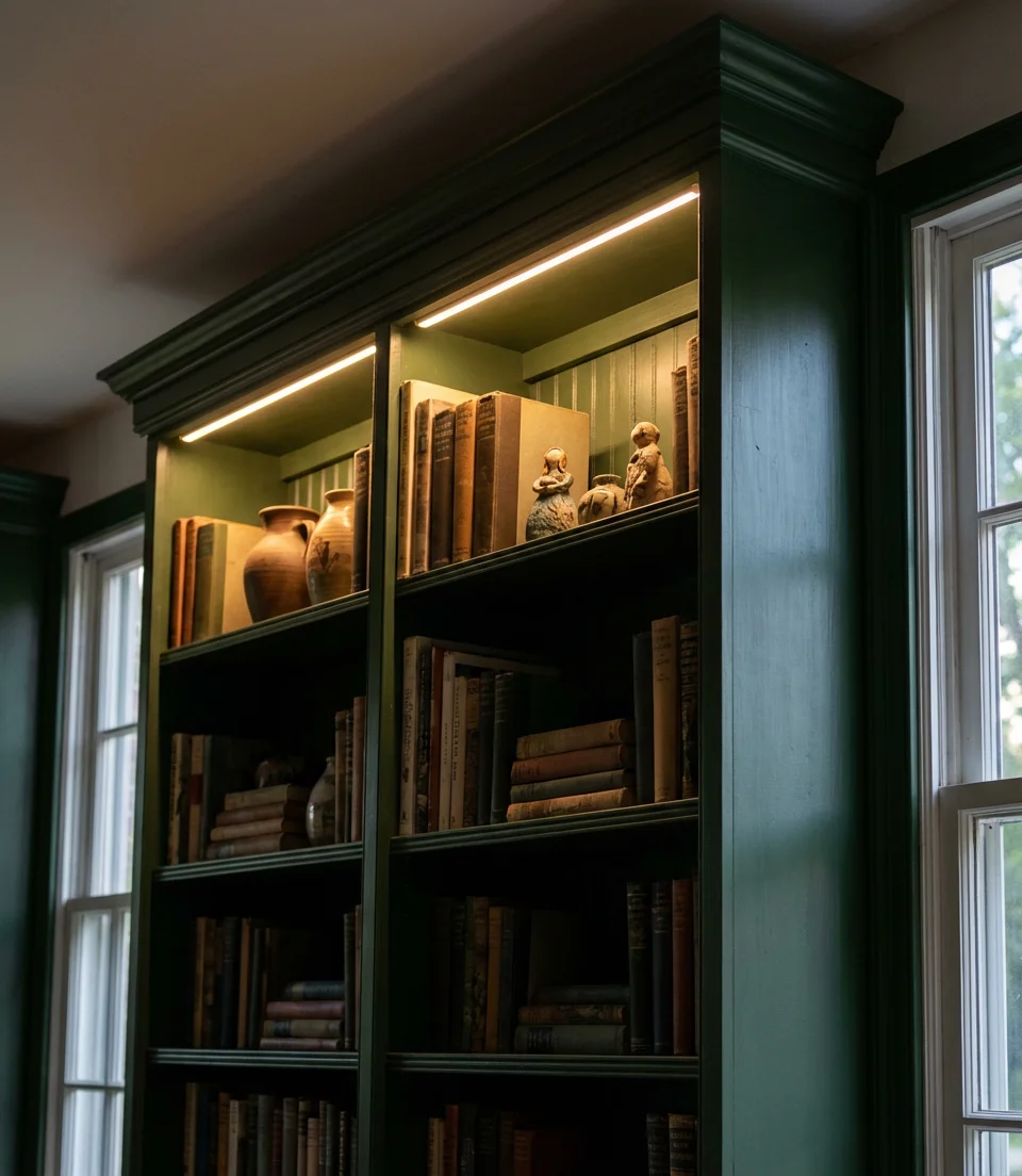 Wall-to-Wall Shelves for a Library Feel 2