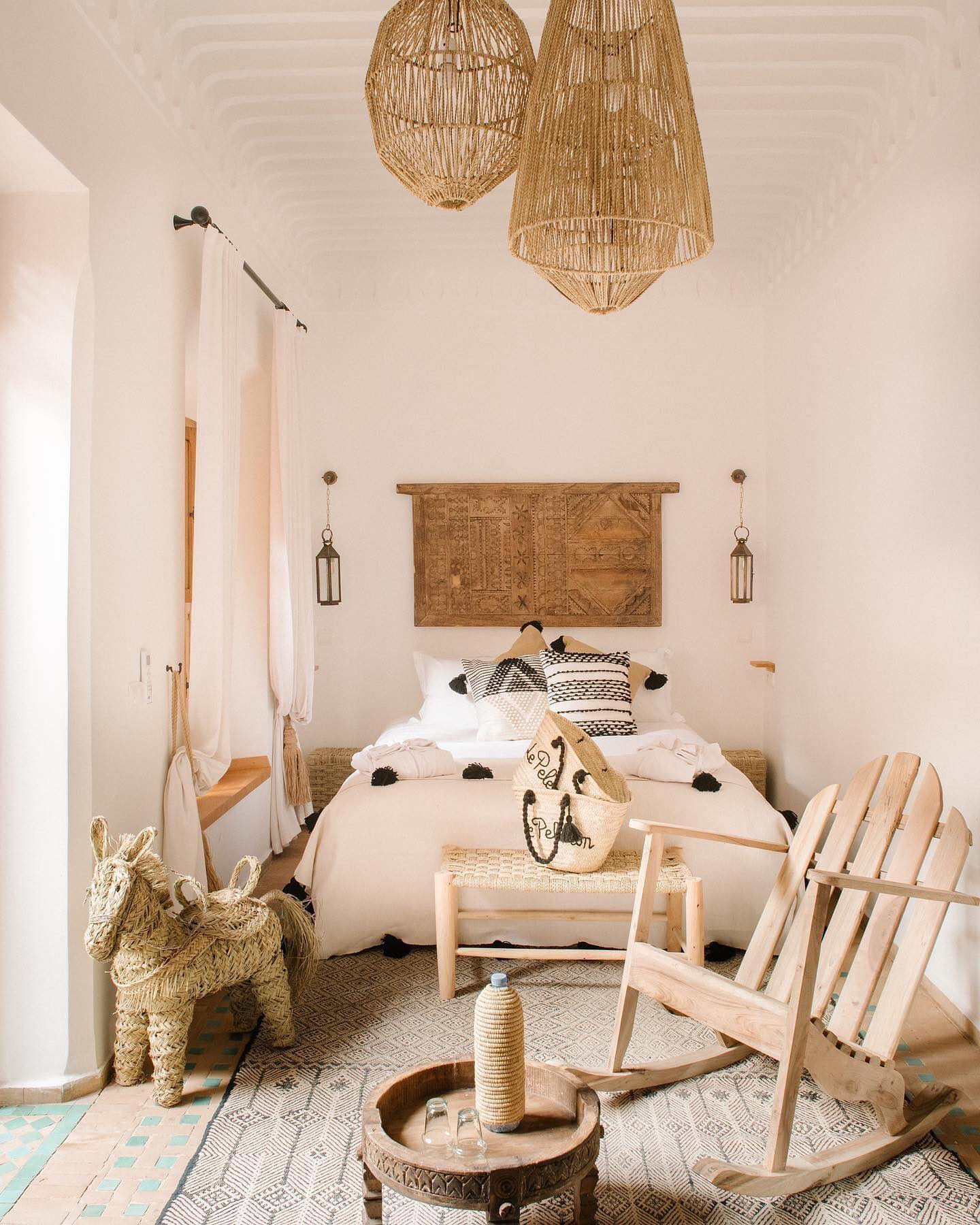 Beautiful view of Moroccan Boho Chic Bedroom