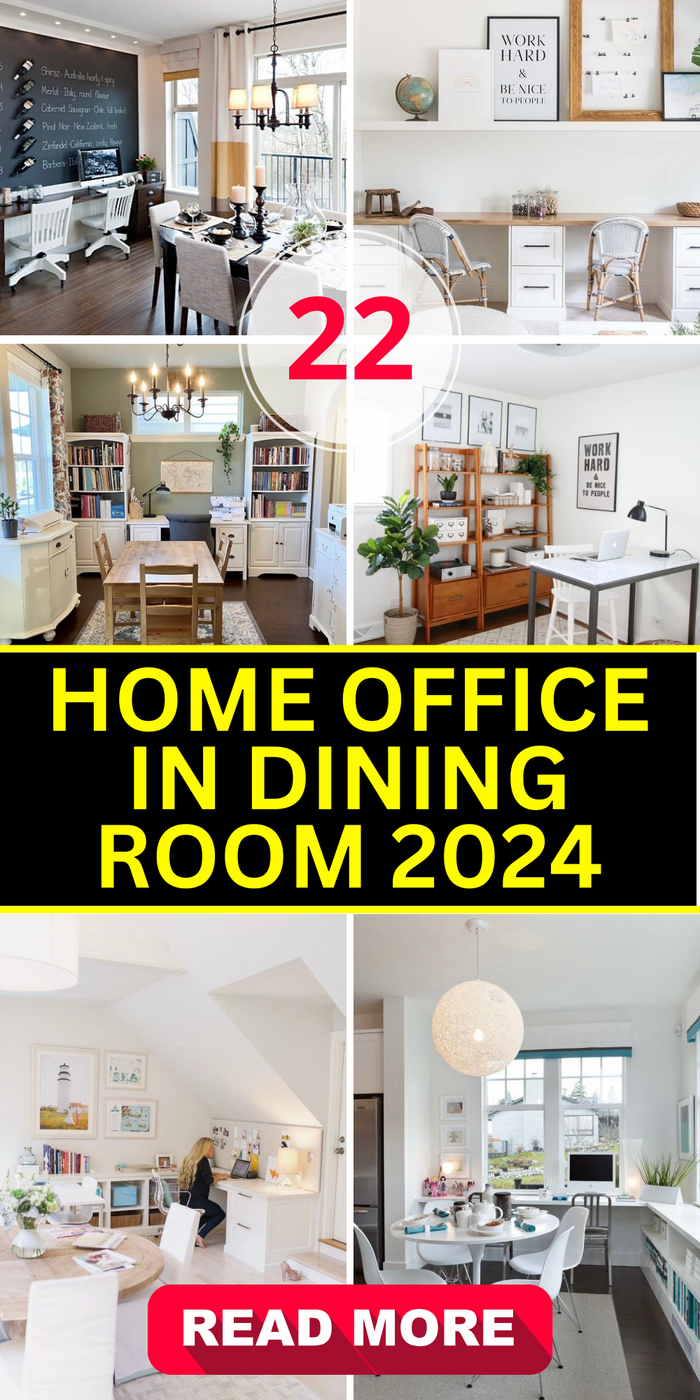 22 Chic Home Office in Dining Room Designs for Small Spaces ...