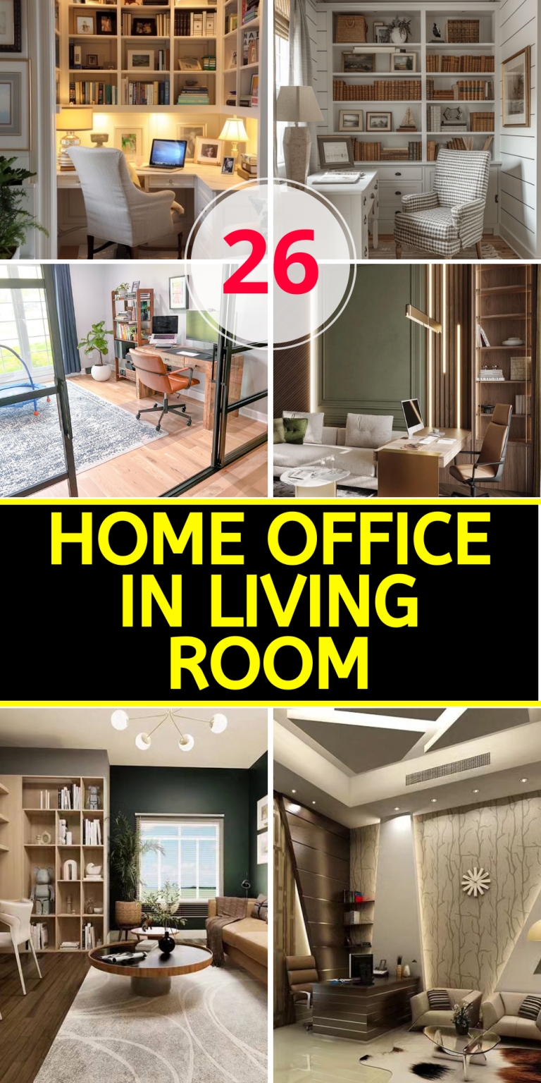 26 Home Office in Living Room Ideas for Stylish Productivity | Trends ...