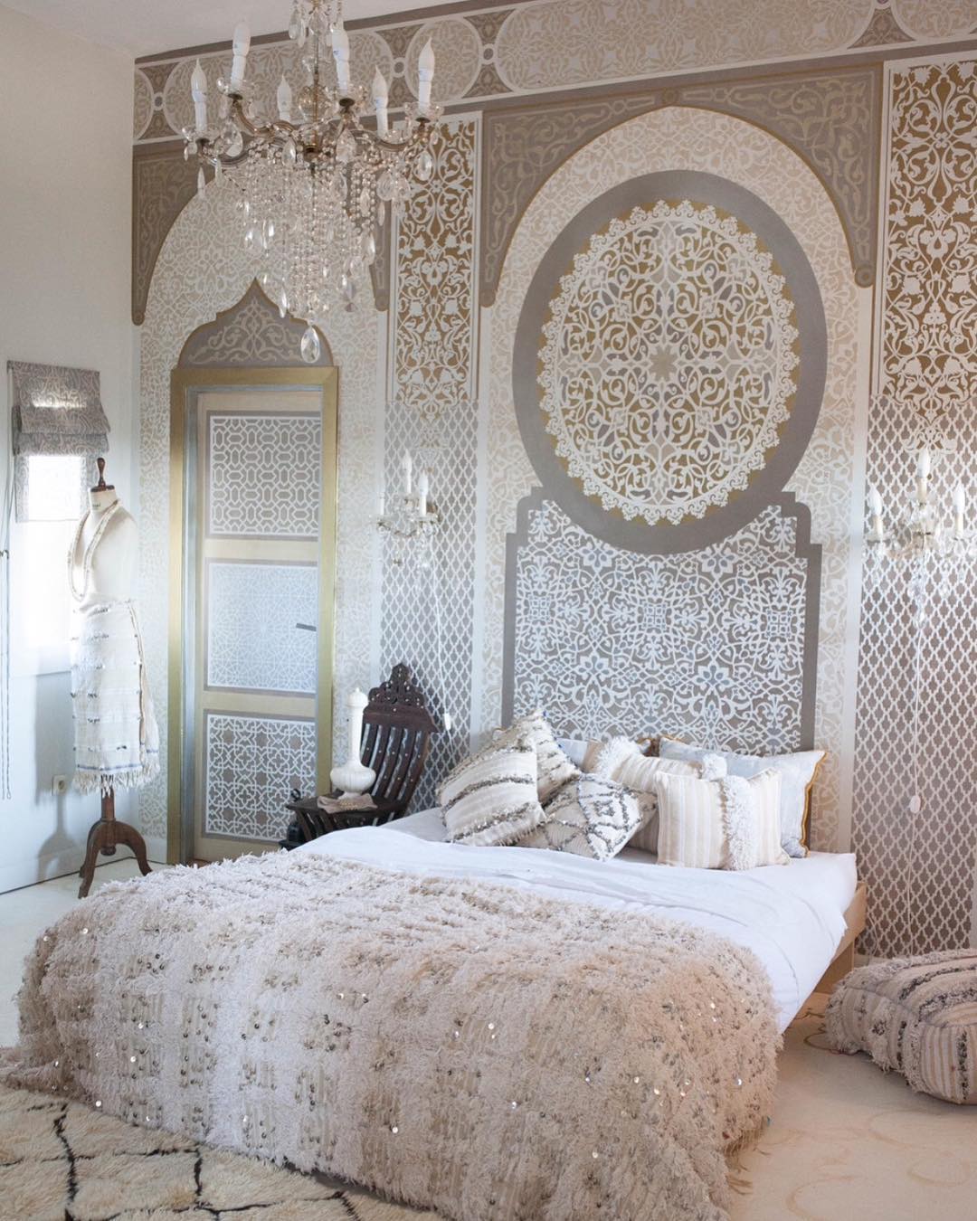 Image showcasing 35 Moroccan Bedroom Decor Ideas: 2025's Top Boho Chic Trends ...