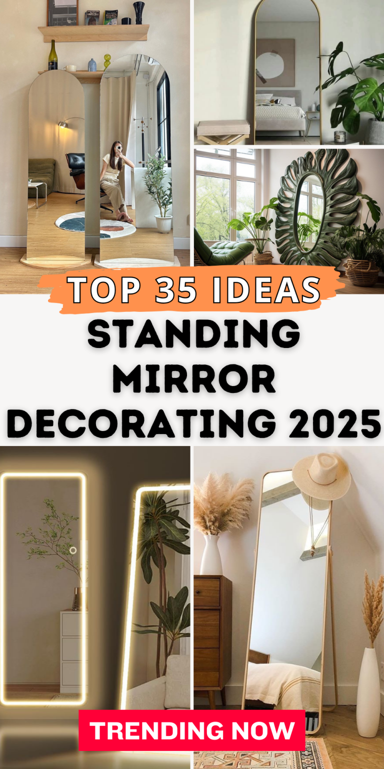 35 Trending Standing Mirror Decorating Ideas for Modern Homes ...