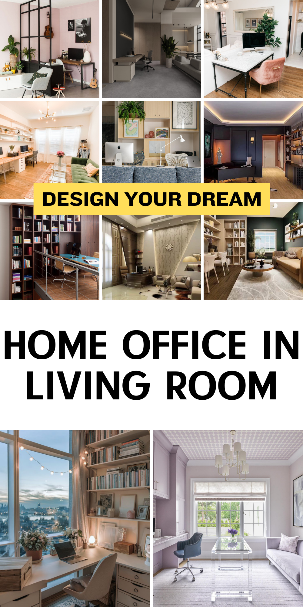 31 Home Office in Living Room Ideas for Stylish Productivity | Trends ...