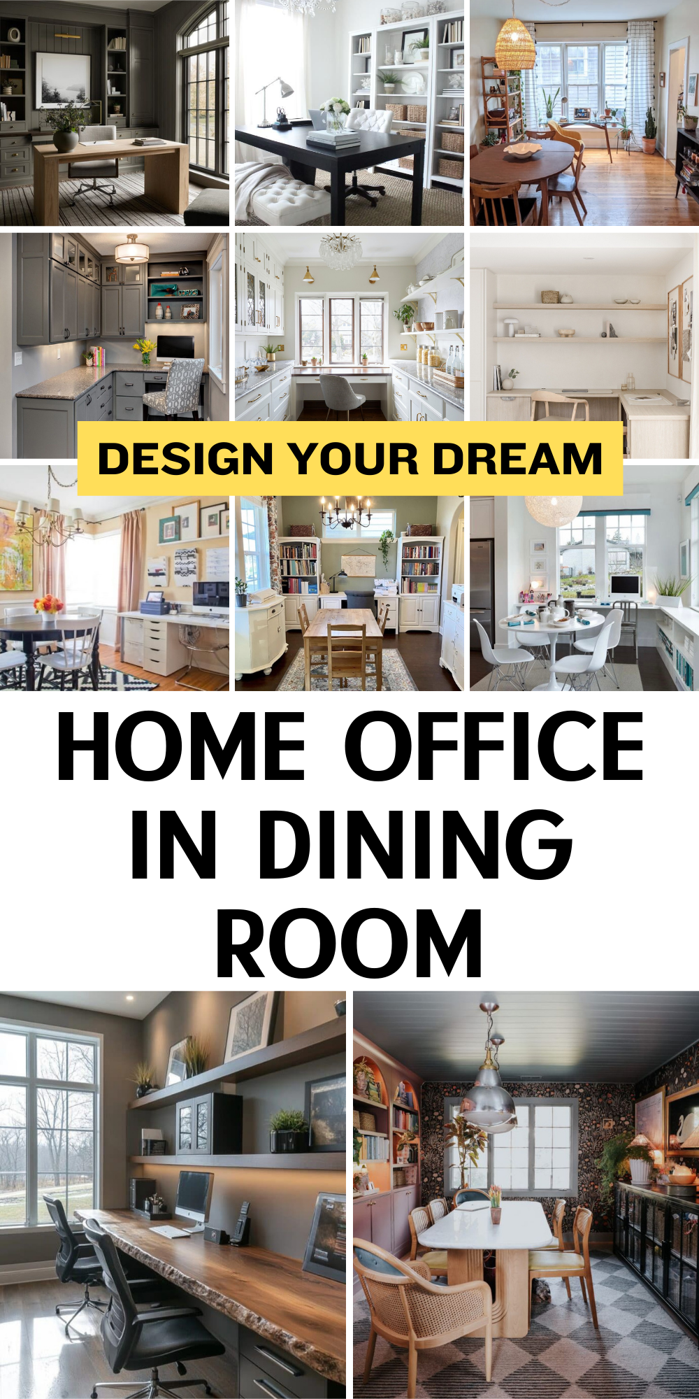 27 Chic Home Office in Dining Room Designs 2025 for Small Spaces ...