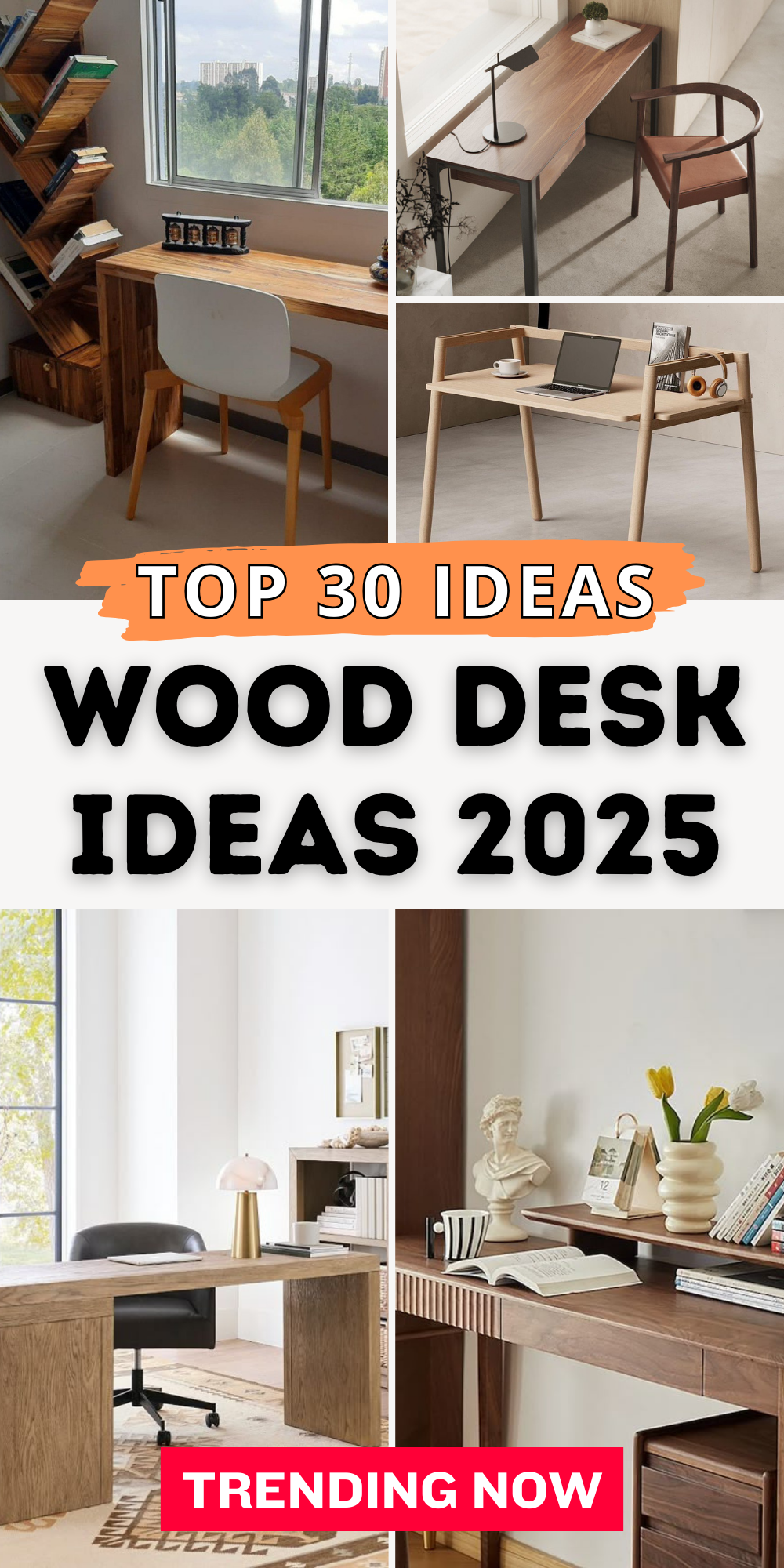 Explore Top 30 Wood Desk Designs for a Trendy 2025 Workspace ...