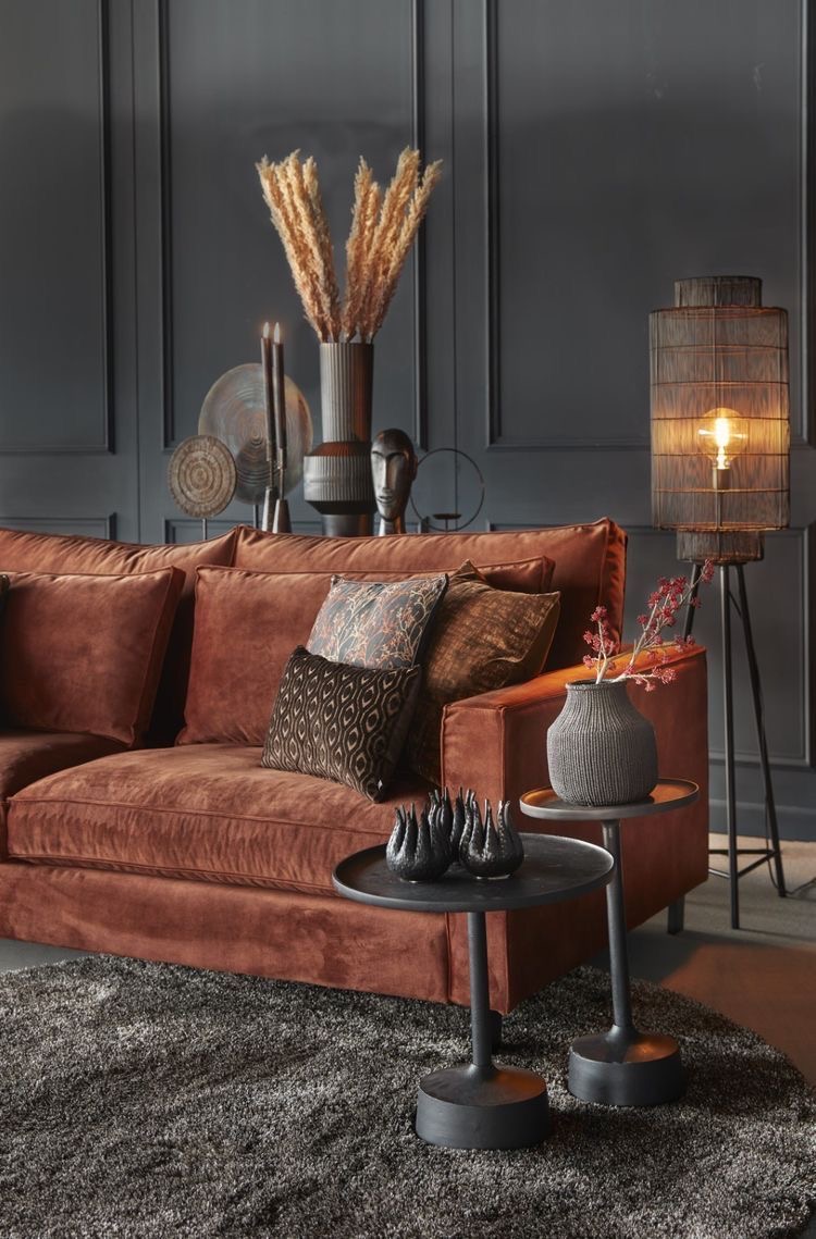 Explore 31 Chic Living Room Ideas Featuring Dark Brown Sofas ...