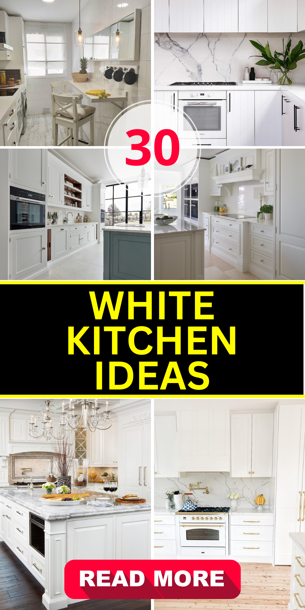 30 White Kitchen Ideas to Brighten Your Space in 2025 - Elegant Designs ...