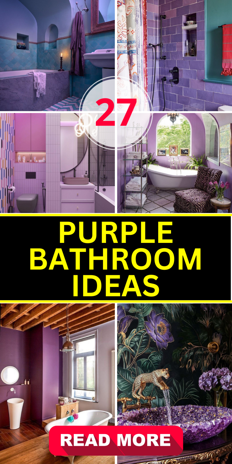 27 Purple Bathroom Ideas to Elevate Your Home's Elegance - placeideal.com