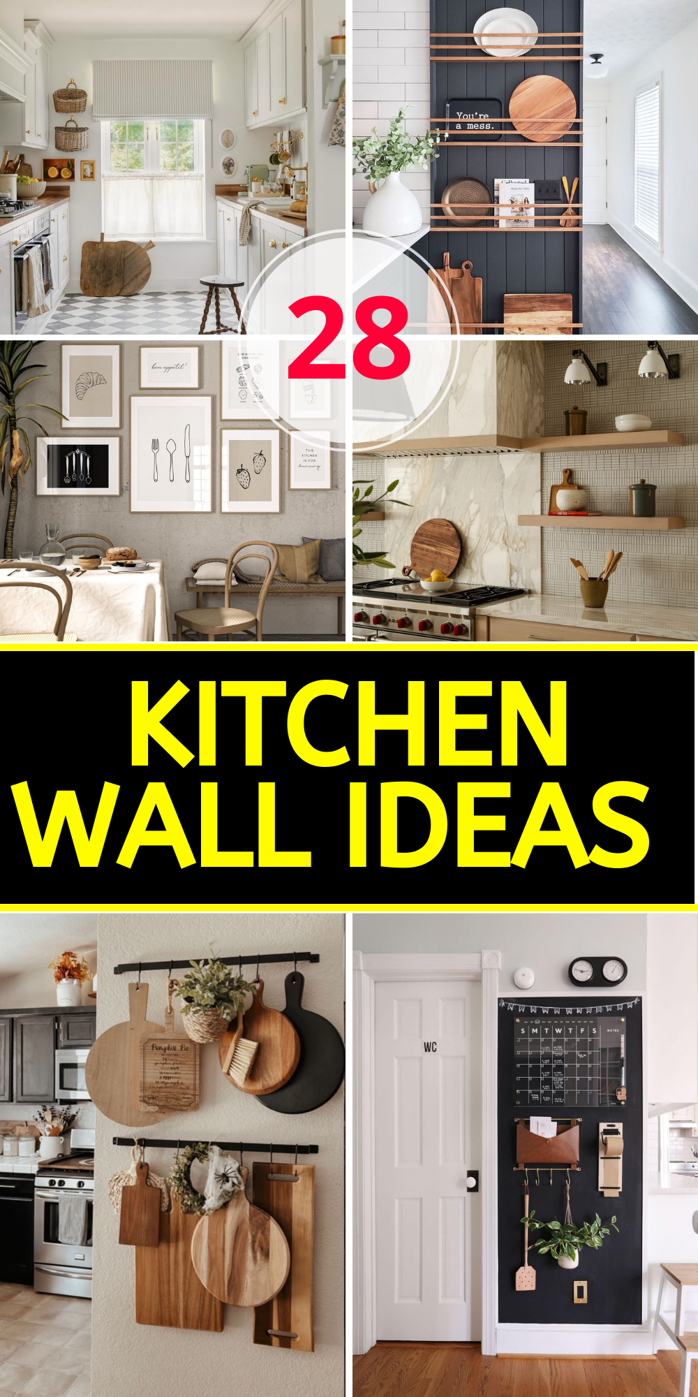 gallery wall ideas for kitchens: 27 stylish ways to... 28 Kitchen Wall Ideas: Transform Your Space with Unique Styles ...