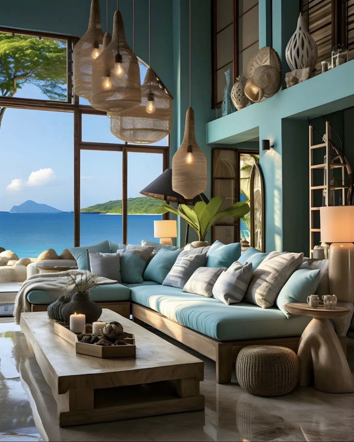 27 Island Living Room Inspirations for Tranquil Home Decor - placeideal.com