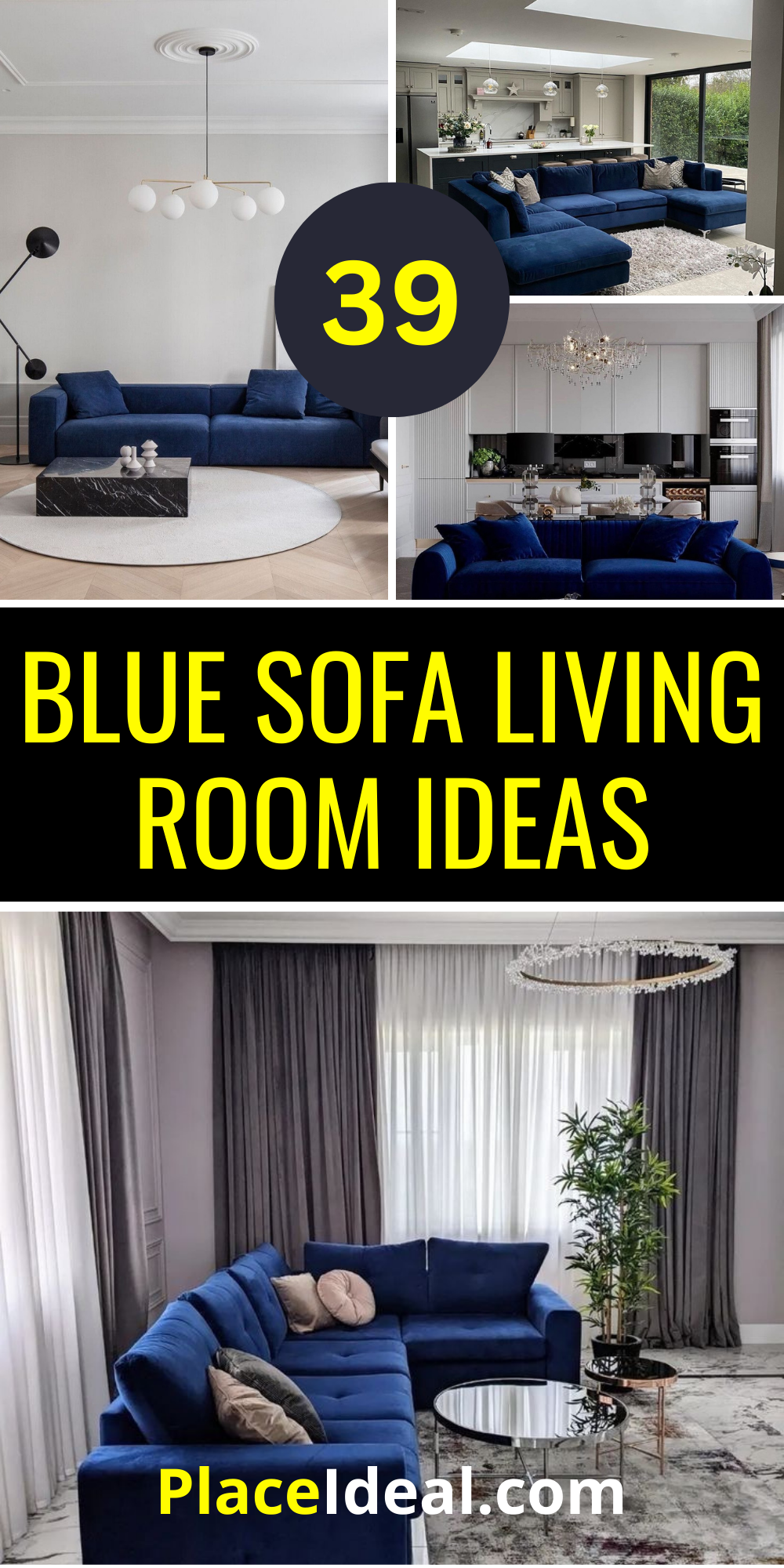 39 Inspiring Blue Sofa Living Room Ideas for a Chic Home - placeideal.com