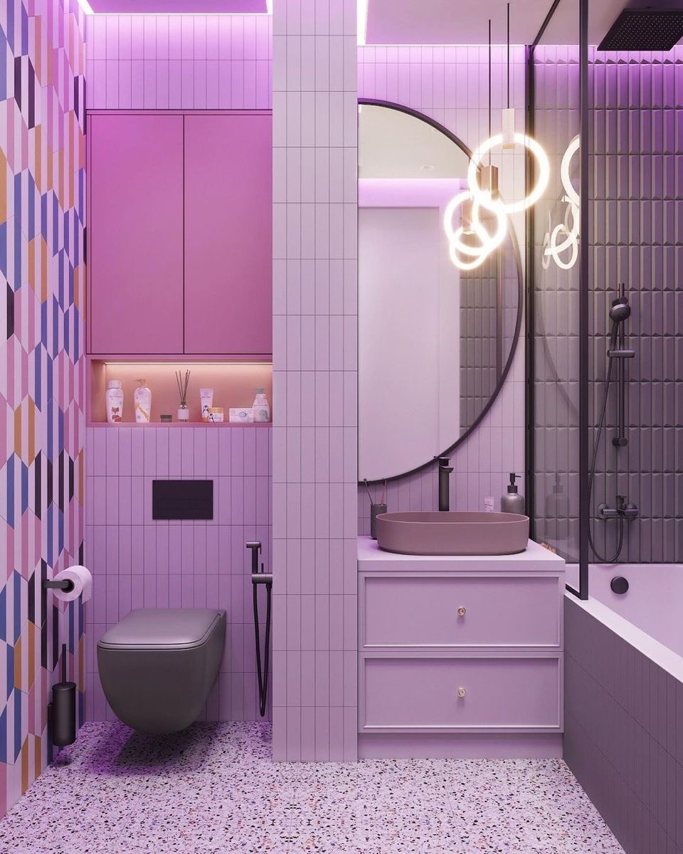 27 Purple Bathroom Ideas to Elevate Your Home's Elegance - placeideal.com