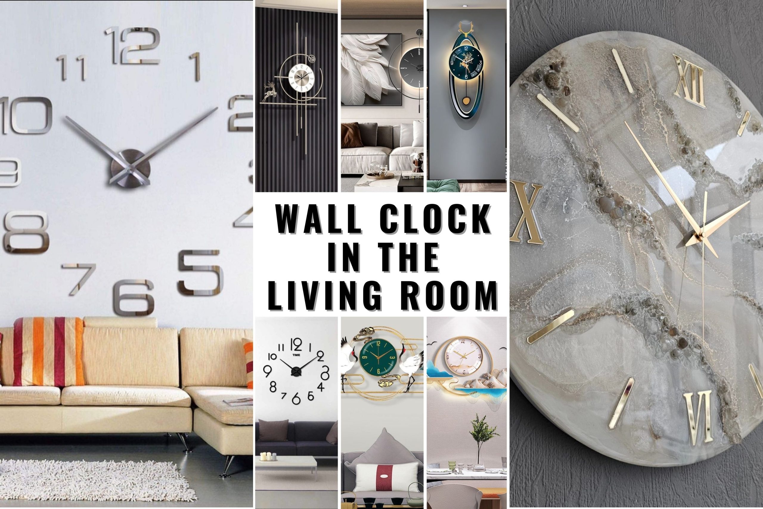 27 Wall Clock Styles to Elevate Your Living Room Decor Elegantly ...