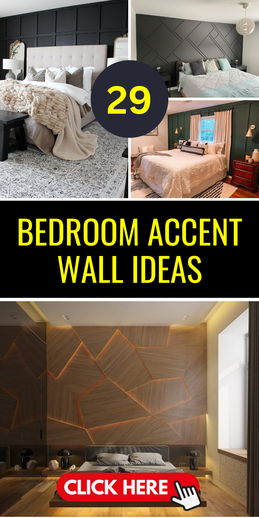Explore 34 Bedroom Accent Wall Ideas for Stylish Home Décor