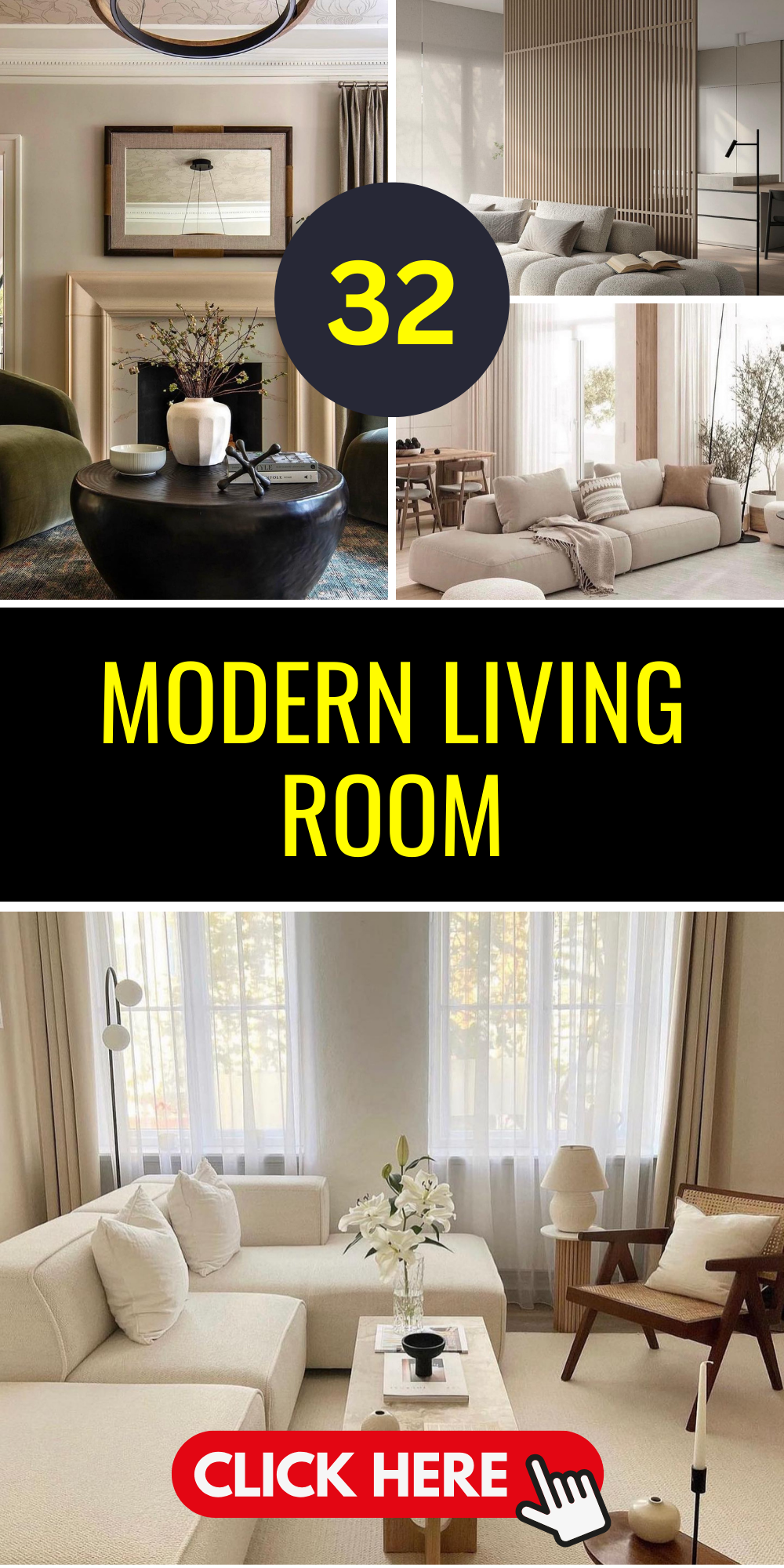 Discover Elegance: 32 Modern Living Room Inspirations for Chic Homes ...