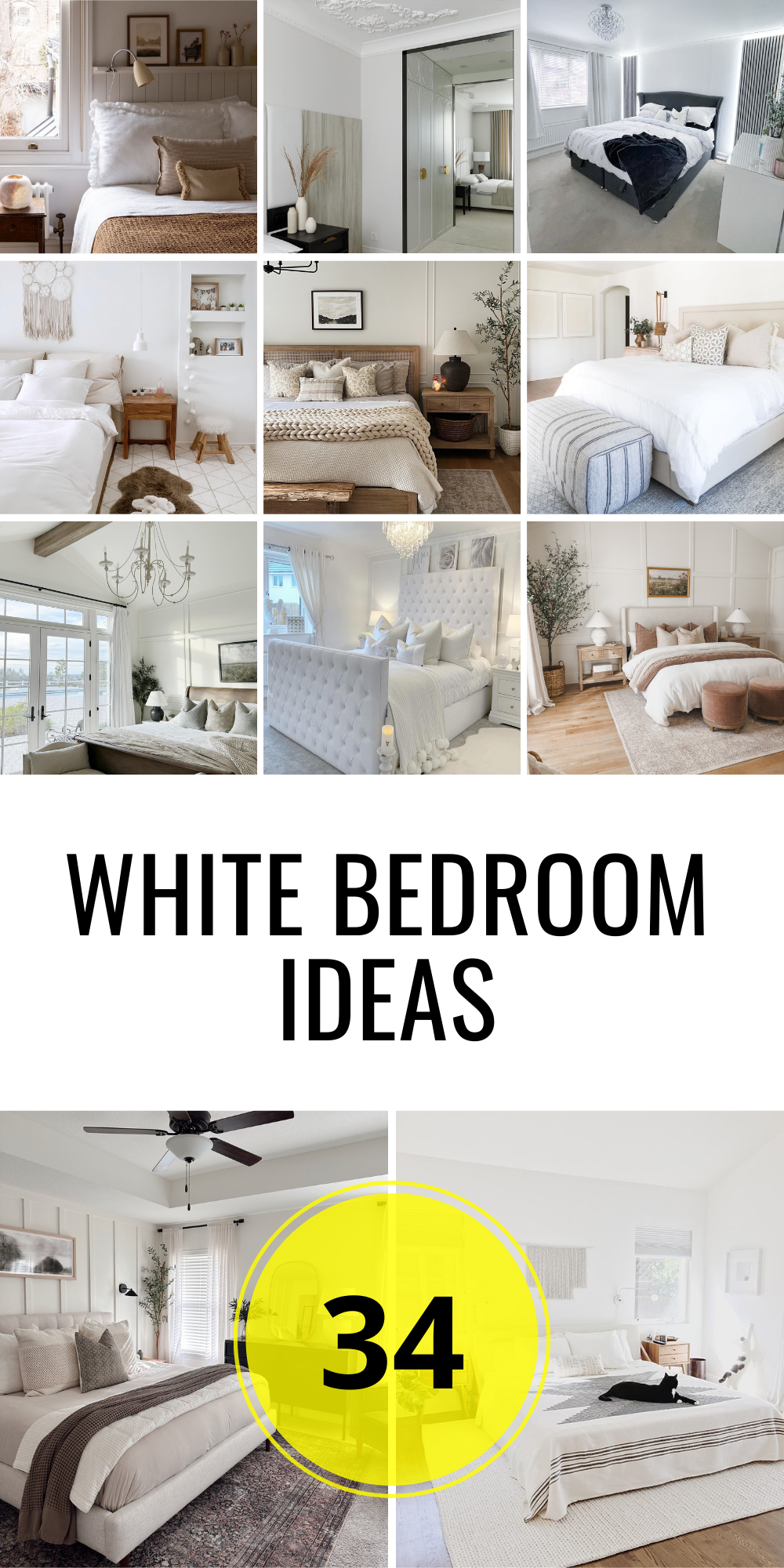 Transform Your Space: 34 White Bedroom Ideas for Modern Homes ...