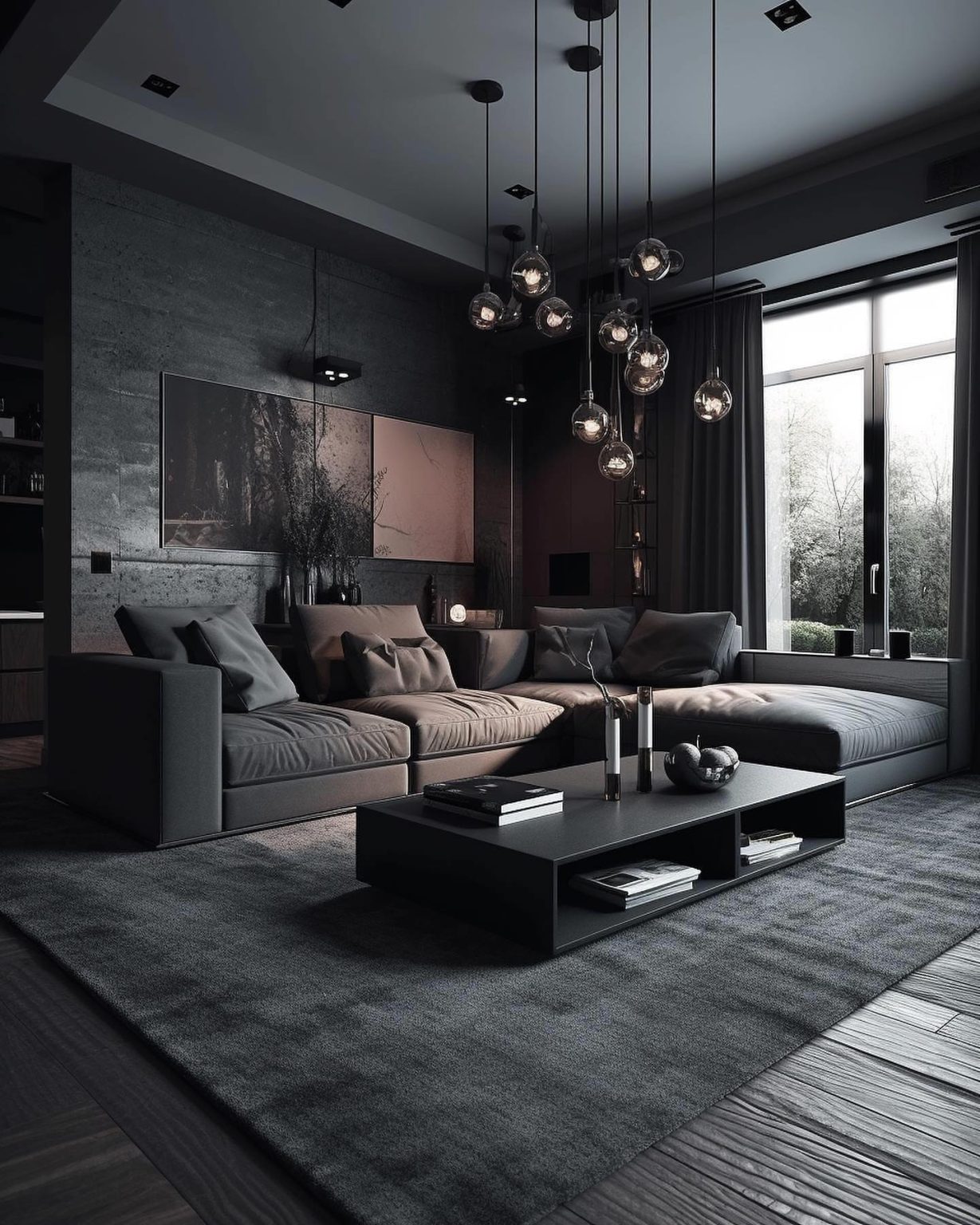 24 Modern Dark Living Room Ideas: Elegant, Cozy, and Stylish Designs ...