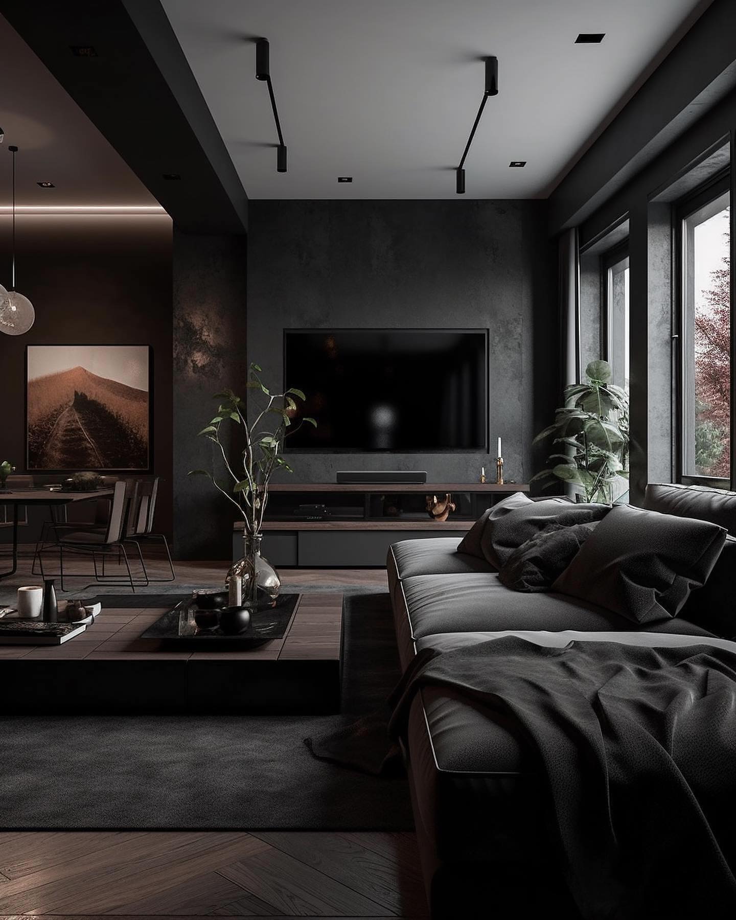 24 Modern Dark Living Room Ideas: Elegant, Cozy, and Stylish Designs ...