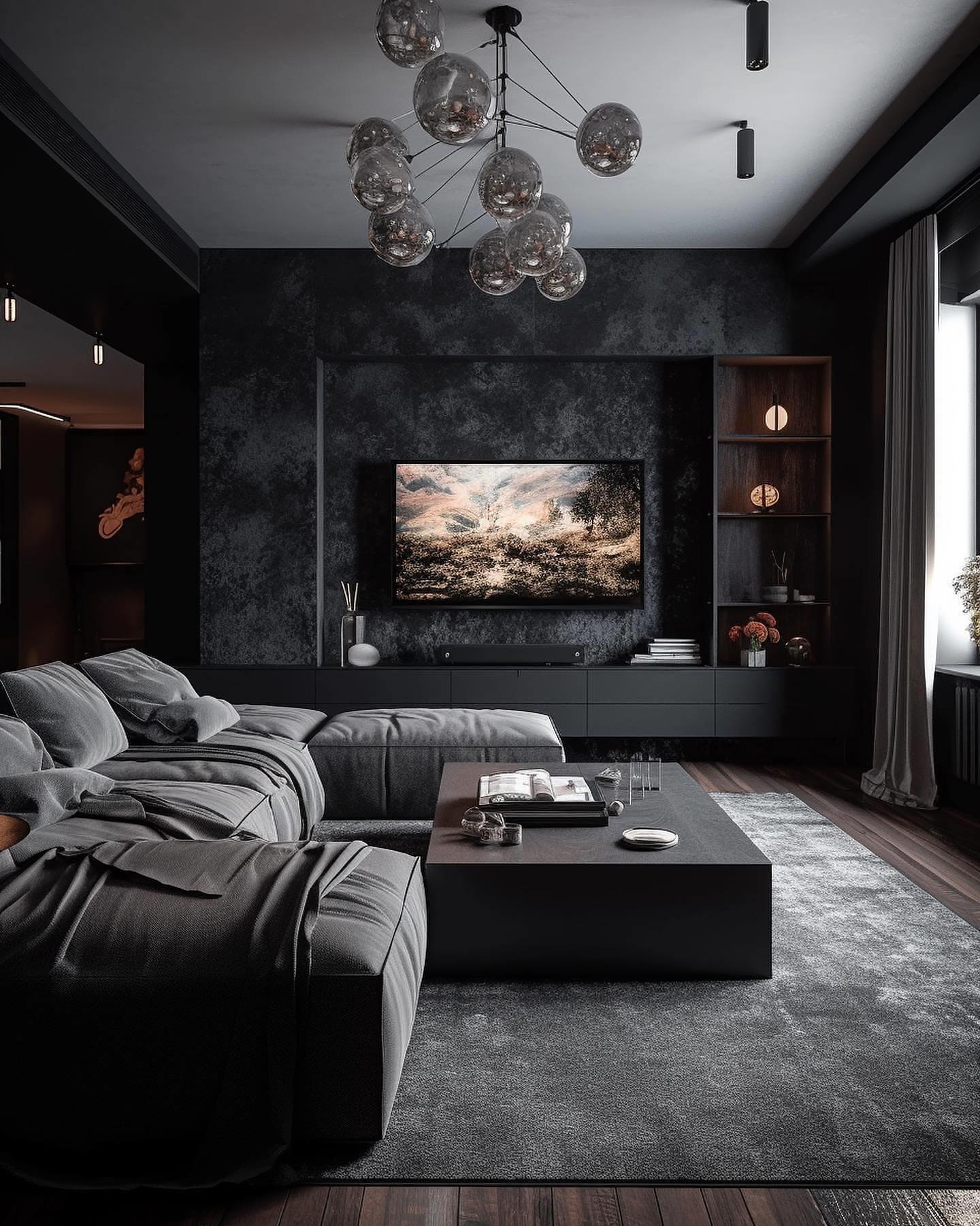 24 Modern Dark Living Room Ideas: Elegant, Cozy, and Stylish Designs ...