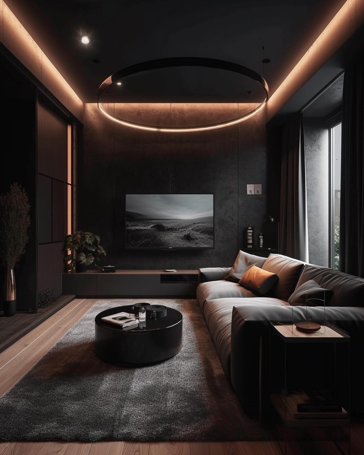 24 Modern Dark Living Room Ideas: Elegant, Cozy, and Stylish Designs ...