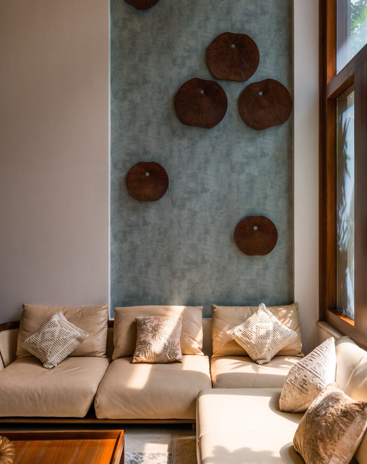 Illustration of Industrial Apartment With High Ceiling Interior Design