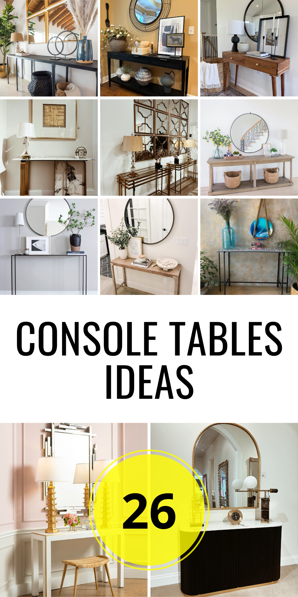 26 Stylish Console Table Ideas for Entryways and Living Rooms ...