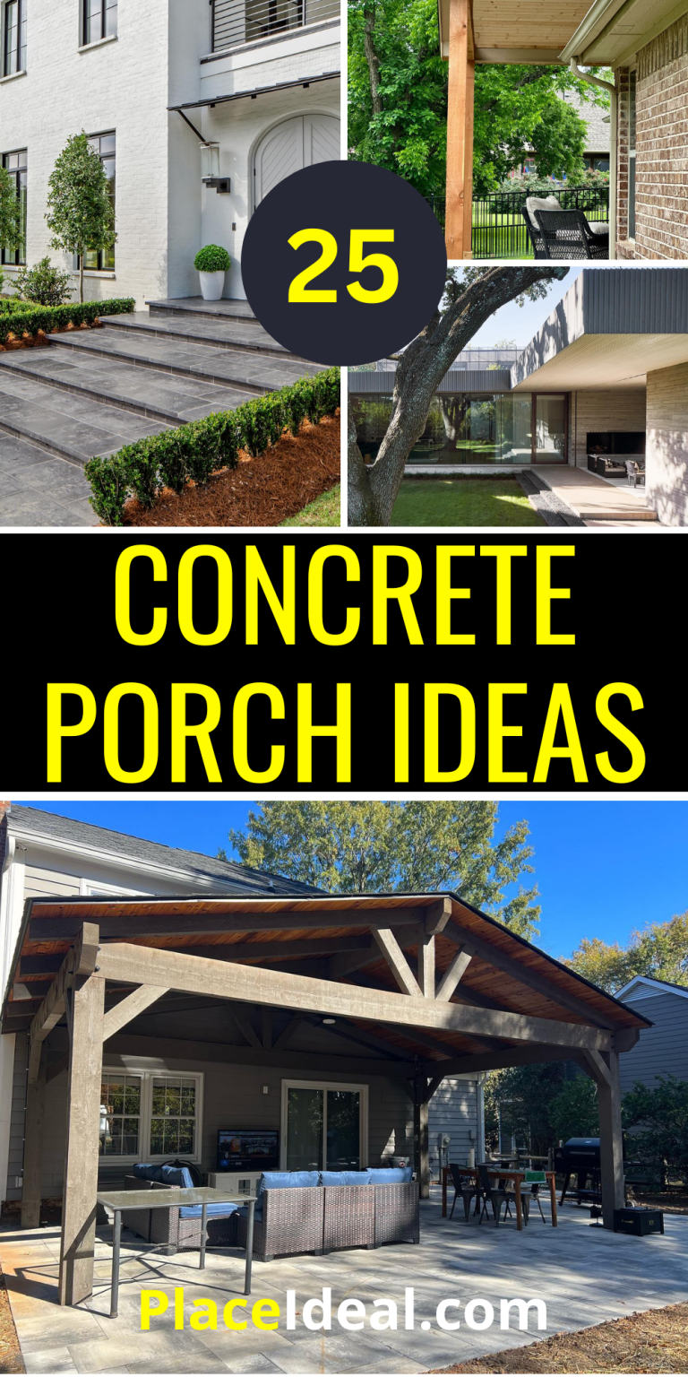 25 Concrete Porch Ideas That Will Transform Your Home’s Curb Appeal ...